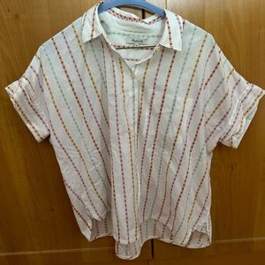 Madewell Daily Shirt in Jacquard Rainbow Stripe